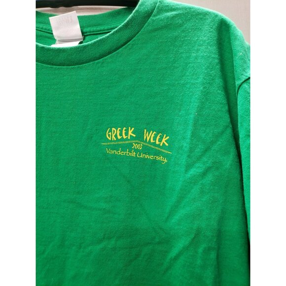 Greek Week 2003 Vanderbilt University T-Shirt, Vintage, Size Large, Green, S/S - Picture 3 of 6